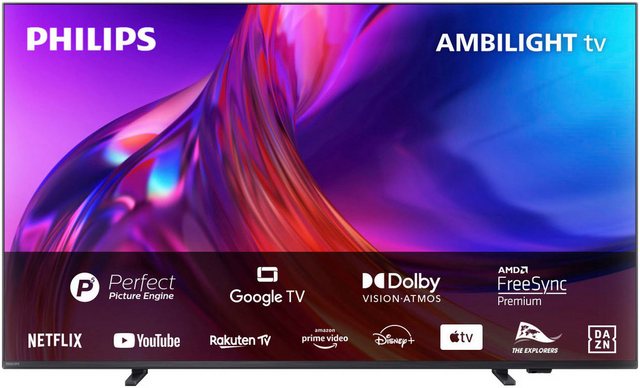 Philips 55PUS8548/12 LED-Fernseher (139 cm/55 Zoll, 4K Ultra HD, Android TV, Google TV, Smart-TV, 3-seitiges Ambilight) im Sale