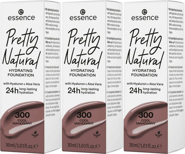 Essence Foundation Pretty Natural HYDRATING, 3-tlg.