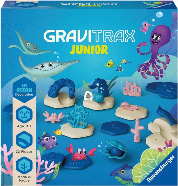 Ravensburger Kugelbahn-Bausatz GraviTrax Junior, Extension Ocean, Made in Europe, FSC® - schützt Wald - weltweit