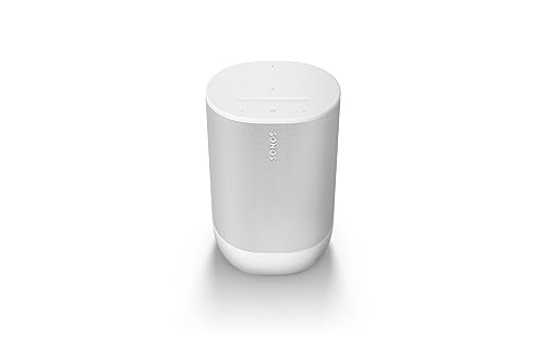 Sonos Move 2, Unser komplett überarbeiteter, leistungsstärkster tragbarer Speaker bietet dir überall intensiven Stereo Sound. (White)