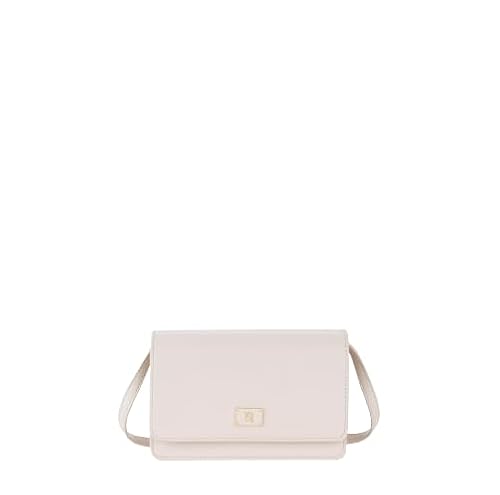 Elisabetta Franchi BS10A41E2 Handtasche Umhängetasche Hafertasche Handytasche Schultergurt mit Emaille Plaque, Haferflocken, 20x13x6cm im Sale