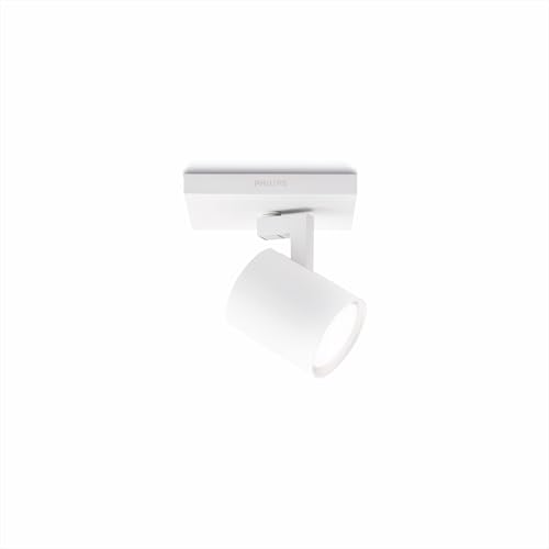 Philips myLiving Runner LED Spot (3 W), dimmbarer Deckenspot mit warmweißem Licht und schwenkbarem Spotkopf, energiesparende Raumbeleuchtung, weiß im Sale