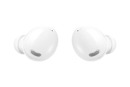 Samsung Galaxy Buds Pro, Kabellose Kopfhörer, Wireless Earbuds, ausdauernder Akku, 3 Mikrofone, Sound by AKG, 2-Wege-Lautsprecher inkl. Araree Clear Cover, Phantom White (Deutsche Version)