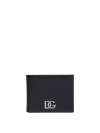 Thumbnail for Dolce & Gabbana DG Logo Herren-Geldbörse aus glattem Leder, in Geschenkbox, Schwarz, Schwarz, Geldbörse im Sale