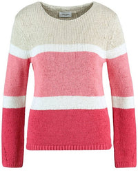 Thumbnail for GERRY WEBER Rundhalspullover Pullover mit Struktur-Strick und Colourblocking im Sale