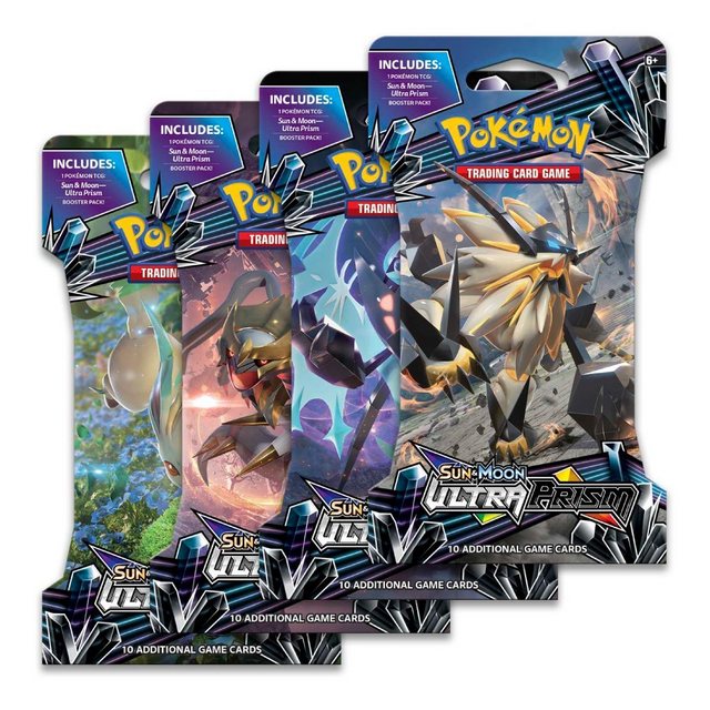 POKÉMON Sammelkarte 4x Ultra Prisma Sleeved Booster Blister (Art Set), deutsch