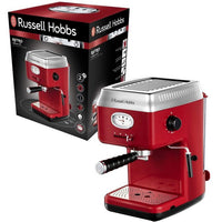 Thumbnail for RUSSELL HOBBS Espressomaschine Retro Espresso Siebträgermaschine 15 Bar, Espressomaschine Dampfdüse Milchdüse 1350W