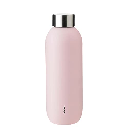 Stelton Thermosflasche Keep Cool | Thermo-Trinkflasche - Doppelwandige Isolierflasche - Moderner Design-Thermobecher für Wasser, heiße & kalte Getränke, Kaffee, Tee - 0,6 Liter, Farbe: soft Rosé