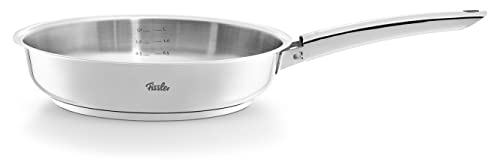 Fissler Steelux Pro / Edelstahl-Pfanne (Ø 24 cm) Bratpfanne-unbeschichtet, scharfes anbraten – Induktion, Silber im Sale