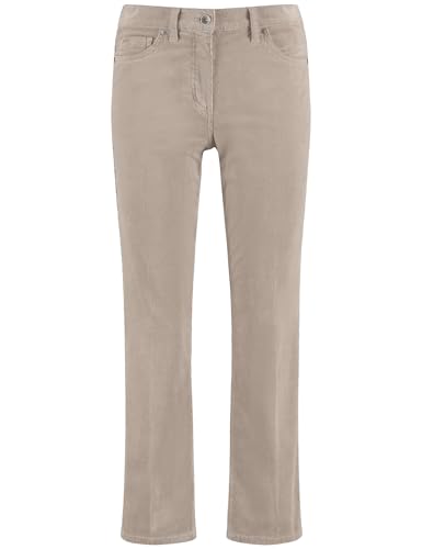 Gerry Weber Damen 7/8 Cordhose Marlie Flared FIT unifarben, Melange 7/8 Länge Travertine Washed 44 im Sale