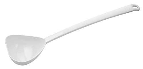 Dr. Oetker Schöpflöffel 30 cm Pure White, Küchenhelfer mit elegantem Design, Löffel für beschichtete Töpfe und Pfannen - hitzebeständig & spülmaschinengeeignet (Farbe: weiß) Menge: 1 Stück