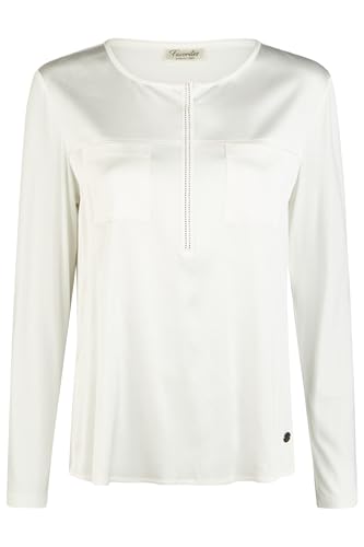 Damen Shirt mit Bluseneinsatz Offwhite im Sale