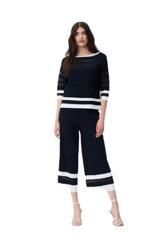 Joseph Ribkoff Pants 231938 | | Navy Blue, White im Sale