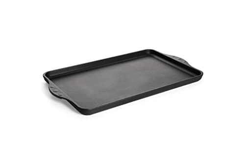 Titanium Nowo Guss-Grillplatte/Teppan-Yaki-Platte, 43 x 28 cm, 2cm hoch, 2 eingegossene Seitengriffe