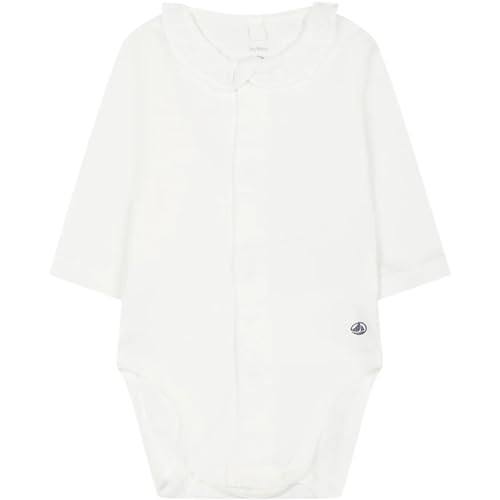 Petit Bateau A0B71 Kurzarm-Body Mit Kragen Baby Mädchen Marshmallow 6 Monate im Sale