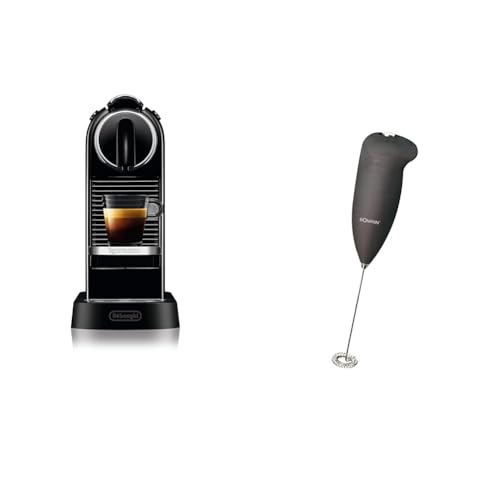 Nespresso De'Longhi EN167.B Citiz Kaffeekapselmaschine, mit Hochdruckpumpe & Bomann® Milchaufschäumer | elektrischer Milchaufschäumer mit Soft Touch-Gehäuse