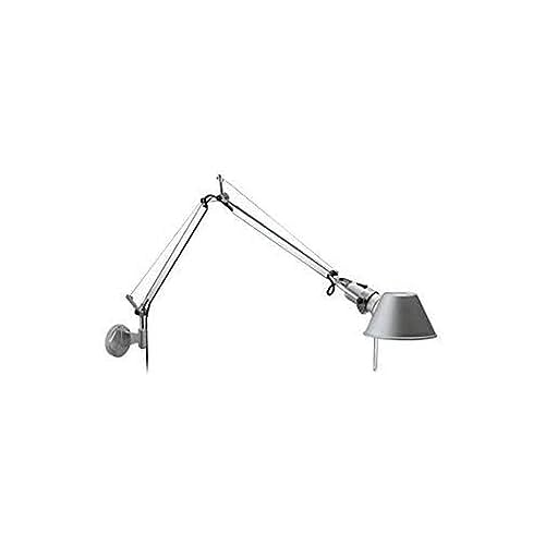 Artemide- Tolomeo Faretto Mini Wandleuchte. Hochwertige Wandlampe mit dreh-und schwenkbarem Spot aus Aluminium. Made in Italy, (lxh): 71cm x 57cm