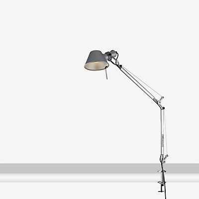 Artemide Tolomeo Mini LED mit Tischklemme, Aluminium poliert & eloxiert, 3.000 K im Sale