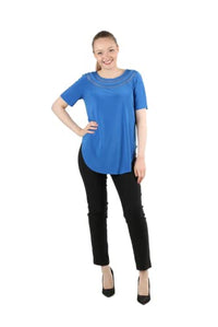 Thumbnail for Joseph Ribkoff Blouse 231158 | | Blue im Sale