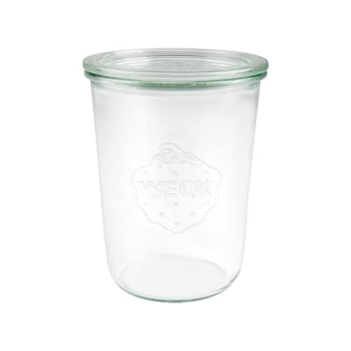 Weck 6 x Rundrandglas 0,75 l Einkochglas Sturzglas 3/4 Liter + Deckel im Sale