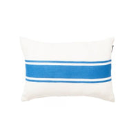 Thumbnail for LEXINGTON Embroidery Center Striped Linen/Cott 60x40 Pillow, Off White/Blue, 40x60