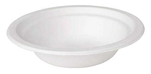 Duni 186979 - Bio Bagasse Teller tief, Durchmesser ca. 18 cm, 10 Stück, ecoecho, Partygeschirr, Einwegteller