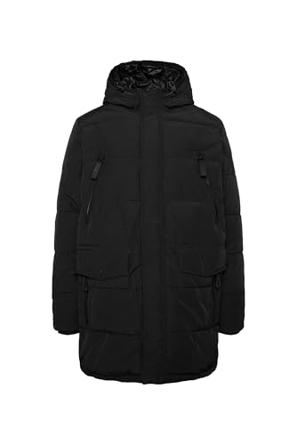 Camp David Herren Stepp-Parka mit Kapuzen-Layering Black im Sale