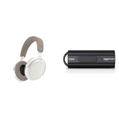 Sennheiser Momentum 4 Wireless Kopfhörer mit Bluetooth & Amazon Basics 128 GB USB 3.1 Flash-Laufwerk, lesegeschwindigkeit von bis zu 130 Mbit/s, Schwarz im Sale