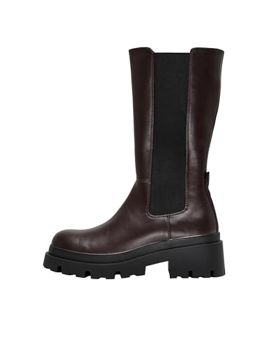 Only Damen Onldoja-5 Pu Long Boot Stiefel, Brown Stone, 37 EU im Sale