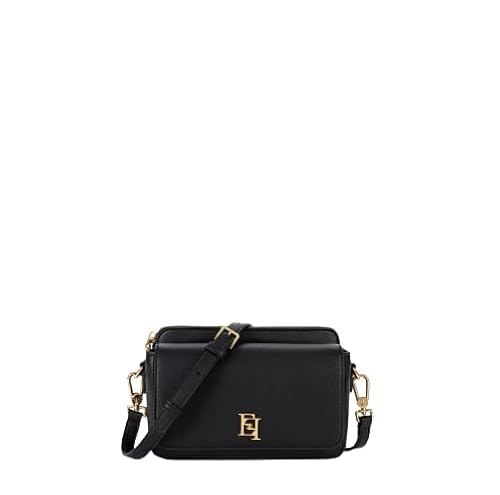 Elisabetta Franchi Tasche BS12A41E2 Kameratasche schwarz Tasche und Logo aus Metall, Schwarz , 20,5x14x7cm im Sale