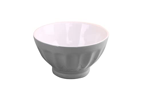 Krasilnikoff - Schale, Schüssel - Bowl weiß, grau - Porzellan - Ø13 x H7,5 cm