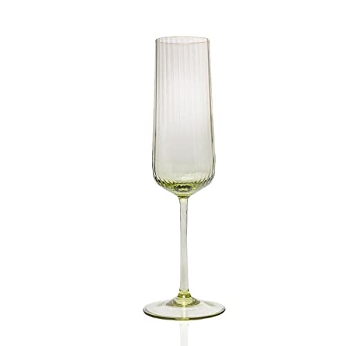 Anna von Lipa - Champagneglas Olive Green (set van 2) - Wijnglazen