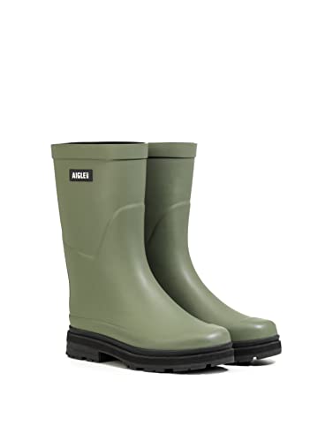 Aigle Damen Mid Rain Gummistiefel, 9014 Olivine, EU im Sale