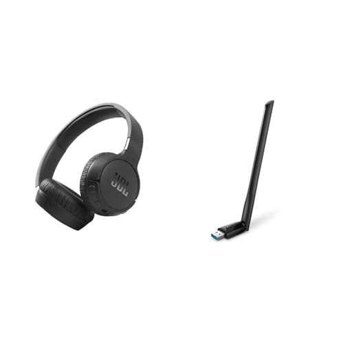 JBL Tune 660 BTNC On-Ear Active Noise Cancelling Kopfhörer Pure Bass Sound & TP-Link Archer T3U Plus AC1300 High Gain USB WLAN Stick Adapter mit Antennen im Sale