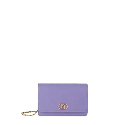 Elisabetta Franchi Tasche BS01A41E2 Schultergurt mit Metall-Logo, violett, 19 x 12 x 3,5 cm im Sale