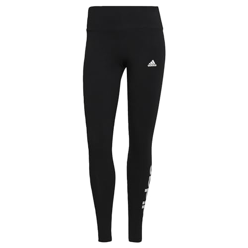 adidas Damen Essentials High-Waisted Logo Leggings, Black / White, im Sale