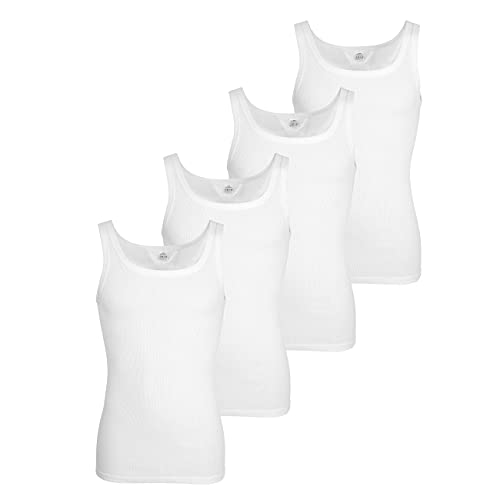 Götzburg Herren Unterhemd 4er Pack Doppelripp Tanktop aus natürlicher Baumwolle 5