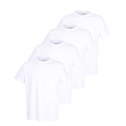 Götzburg Herren 4er Pack Basic T-Shirt mit Rundhalsausschnitt (weiss) 52