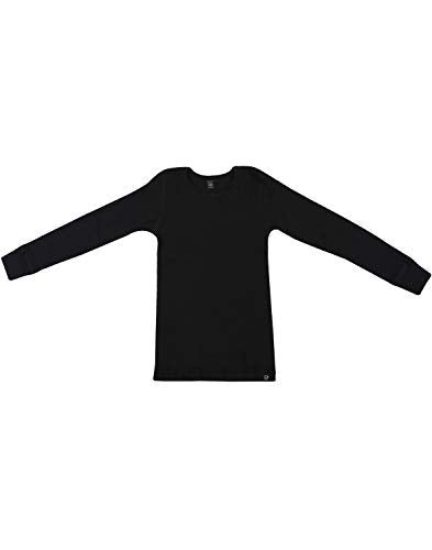 Dilling Merino Langarmshirt Kinder - Bio Thermounterwäsche Schwarz 146-152 im Sale