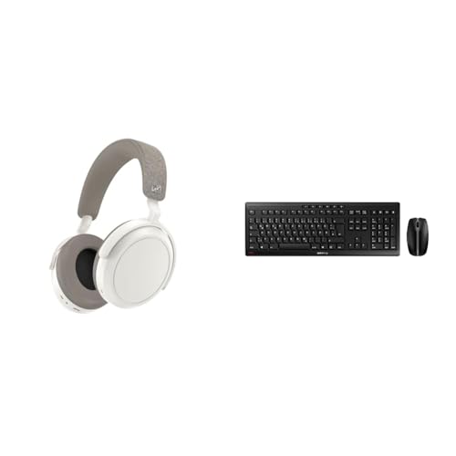 Sennheiser Momentum 4 Wireless Kopfhörer mit Bluetooth & Cherry Stream Desktop Recharge, kabelloses Tastatur- und Maus-Set