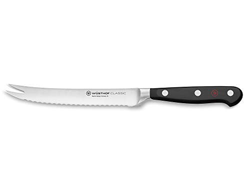 WÜSTHOF Classic Tomatenmesser 14 cm, Schwarz,silber