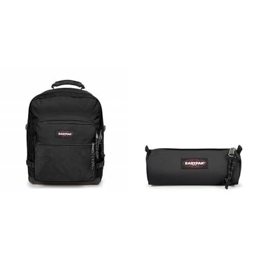 EASTPAK ULTIMATE Rucksack, 27 L - Black (Schwarz) & BENCHMARK Single Federmäppchen, 27 L - Black (Schwarz) im Sale