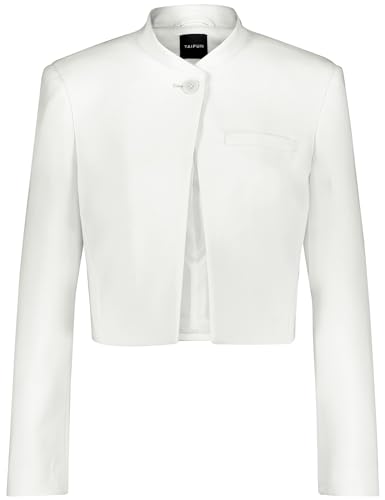 Taifun Damen Kurzblazer im neuen Bolero-Stil Langarm, geknöpfte Armschlitze unifarben Offwhite 46 im Sale