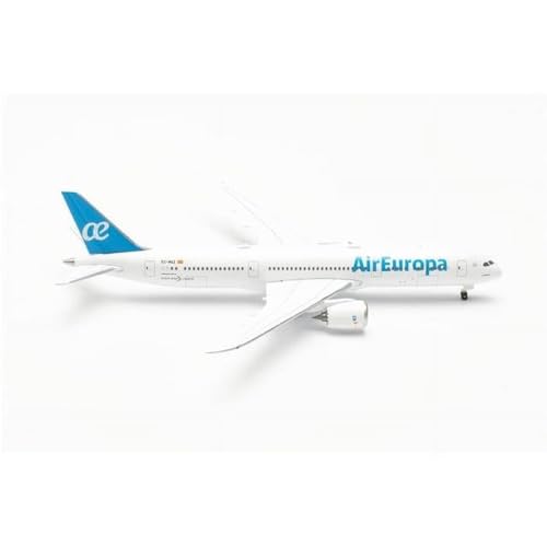 herpa Modellflugzeug Boeing 787-9 Dreamliner – Air Europa “JJ Hidalgo” Maßstab 1:500 - Modellbau Flugzeug, Flugzeugmodell für Sammler, Miniatur Deko, Flieger ohne Standfuß aus Metall