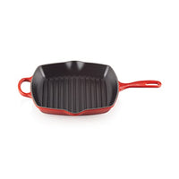 Thumbnail for Le Creuset Signature Gusseisen-Grillpfanne, Quadratisch, 26 cm, Für alle Herdarten inkl. Induktion geeignet, 2,86 kg, Kirschrot, 20183260600422 im Sale