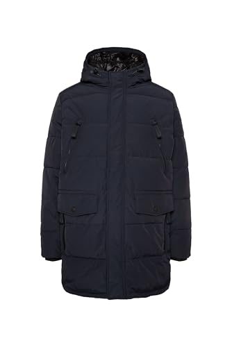 Camp David Herren Stepp-Parka mit Kapuzen-Layering Black im Sale