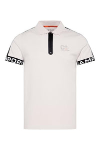 Thumbnail for Camp David Herren Poloshirt mit Zipper und reflektierenden Prints Shell im Sale