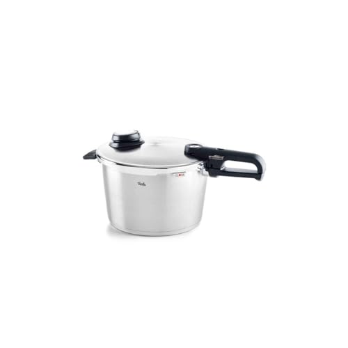 Fissler Vitavit Premium / Schnellkochtopf (8 L, Ø 26 cm) Edelstahl-Dampfkochtopf,4-Garstufen, inkl. Einsatz - Induktion, Silber im Sale