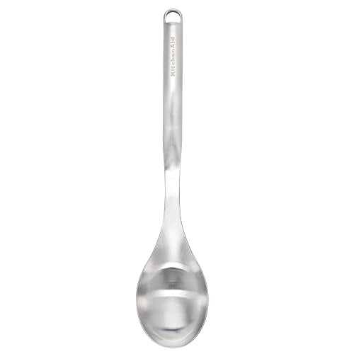 KitchenAid Premium Edelstahl Kochlöffel, großer Servierlöffel aus Metall