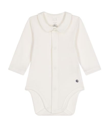 Petit Bateau A0B68 Langarm-Body Mit Kragen Unisex Baby Marshmallow 3 Monate im Sale